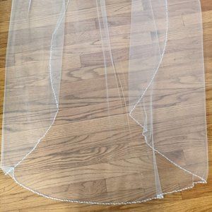 Beaded Ivory Cathedral Wedding Veil